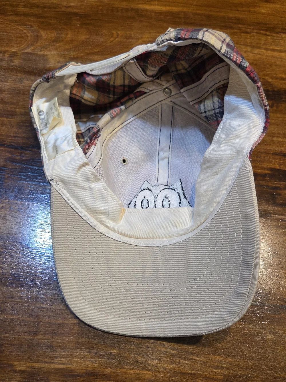 Vintage Felix The Cat Plaid Snapback 90s Hat Annco Toon Indie Sleeze Colorblock